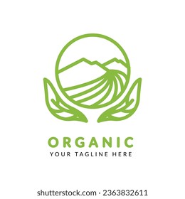Organic. Minimalist design element vector Nature for logo, social media, etc. eps 10