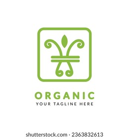 Organic. Minimalist design element vector Nature for logo, social media, etc. eps 10
