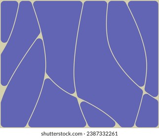 Fondo plano sin fisuras monocromo orgánico con un patrón de mosaico. Fácil de colorear y personalizar vector.