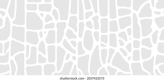Patrón de mosaico orgánico, figura de óvalos. Estructura de corteza, piedra redonda. Papel mural abstracto, textura sin fisuras. manchas blancas sobre fondo dorado claro. Impresión en azulejos de cerámica. Ilustración del vector