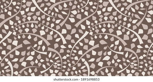 Organic motif, botanical motif background. Seamless pattern.Vector.