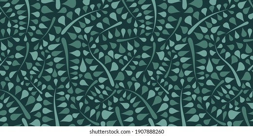 Organic motif, botanical motif background. Seamless pattern.Vector.