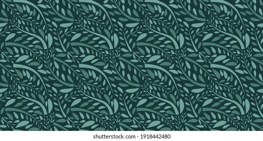 Organic motif, botanical motif background. Seamless pattern.Vector.