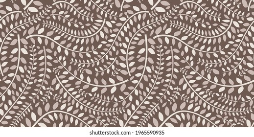 Organic motif, botanical motif background. Seamless pattern.Vector.