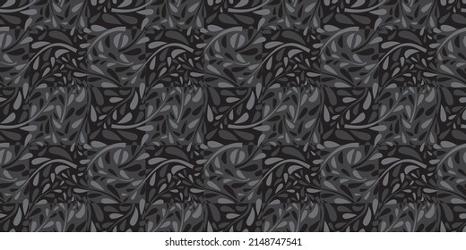 Organic motif, botanical motif background. Seamless pattern.Vector.