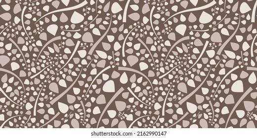 Organic motif, botanical motif background. Seamless pattern.Vector.
