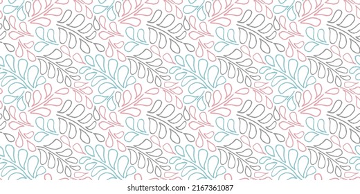 Organic motif, botanical motif background. Seamless pattern.Vector.
