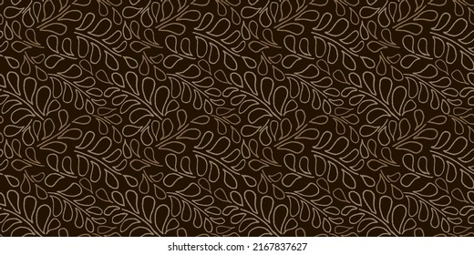 Organic motif, botanical motif background. Seamless pattern.Vector.
