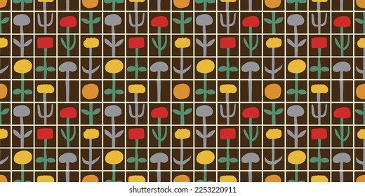 Organic motif, botanical motif background. Seamless pattern.Vector.