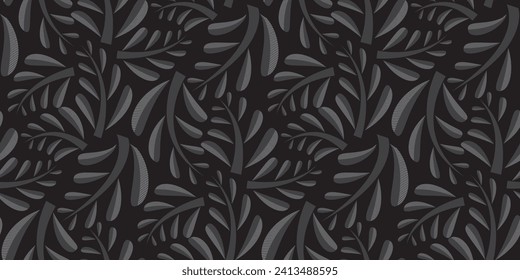 Organic motif, botanical motif background. Seamless pattern.Vector.
