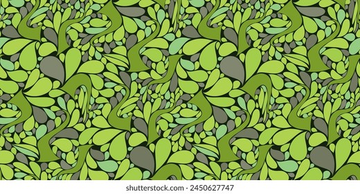 Organic motif, botanical motif background. Seamless pattern.Vector.