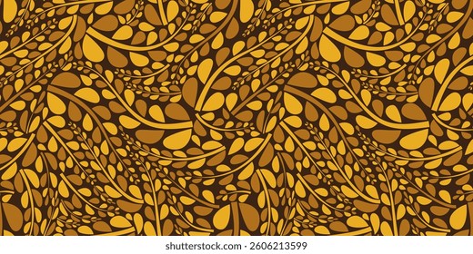 Organic motif, botanical motif background. Seamless pattern.Vector.