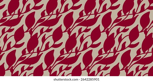 Organic motif, botanical motif background. Seamless pattern.Vector.