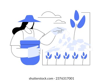 Organic mulching isolated cartoon vector illustrations. Farmer using organic mulching, protect soil, weed management, modern agriculture, using fertilizer, natural decomposition vector cartoon.