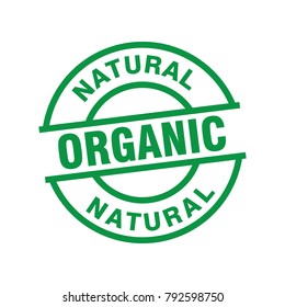 organic natural badge stamp