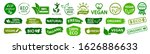 Organic natural bio labels set icon, healthy foods badges, fresh eco vegetarian food – stock vector