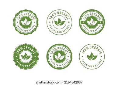 Organic natural bio labels set icon, healthy foods badges, fresh eco vegetarian food – stock vector