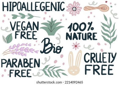 Organic natural cosmetics. Sign eco cosmetics.