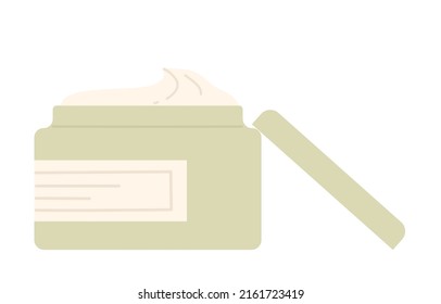 Organic natural cream pack. Eco friendly beauty cosmetic products vector illustration
