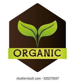 Organic natural food label design, vector illustration eps 10.