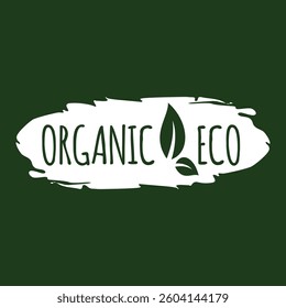 Organic natural food Label Logo Template 