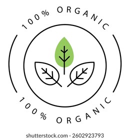 Organic Natural Fresh Healthy Products Vector Icon design