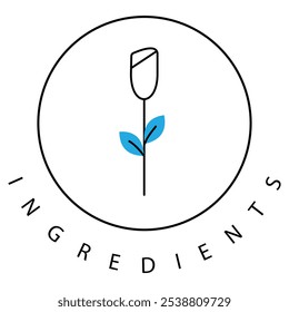 Organic Natural Ingredients Product Vector Icon Design