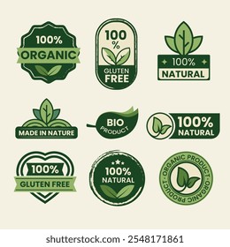 The Organic Natural Label is a clean vector design perfect for branding food-grade, sustainable, and bio-natural products. With its eco-friendly theme, it promotes nature, and "go green.