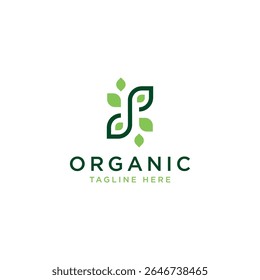 organic natural logo design modern minimal concept creative leaf mark 