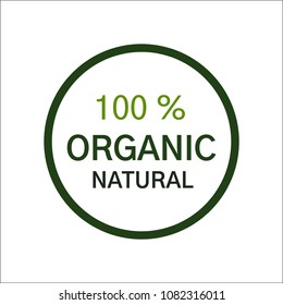 Organic natural logo design. Vector illustration.