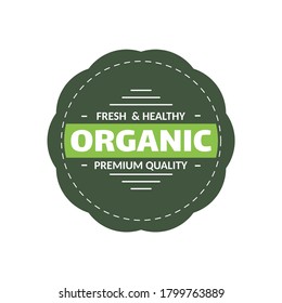 organic natural product emblem logo design