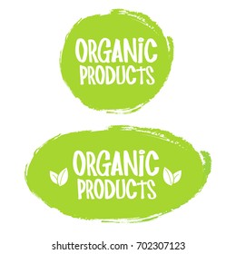 Organic natural product icon badge