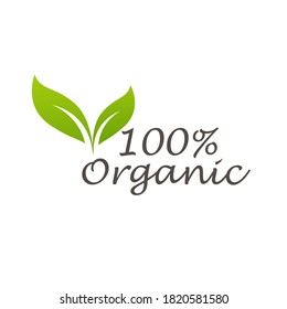 Symbol und Elemente des ökologischen Naturprodukts, Vektorgrafik