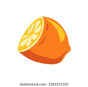 Organic and natural product, isolated tasty sour lemon or lime ingredient for cooking and eating. Dieting and healthy balanced diet, nourishment and eating fruits. Vector in flat style illustration