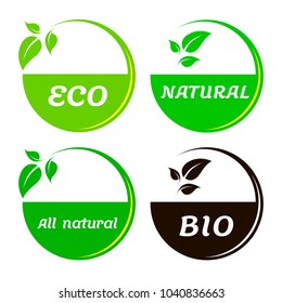 Organic, natural product logo or label.  Promotion healthy life and premium quality food.