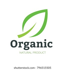 Organic and natural product logo template