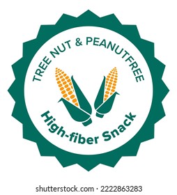 Organic and natural products, non GMO popcorn kernels, snack or ingredient for cooking and preparing food. Tasty alternatives, balanced dieting and nourishment. Label or emblem. Vector in flat style