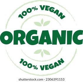 organic and natural products sticker, label, badge and logo.
Ecology icon. Logo template with green leaves for organic and eco
friendly products. Vector illustration