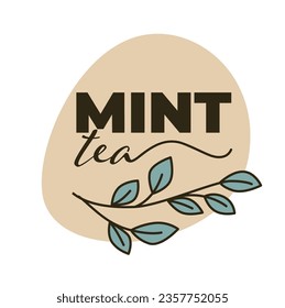 Organic and natural tea, tasty beverage for breakfast, dinner or lunch. Isolated label or logotype for product, shop or cafe, restaurant assortment of drinks. Vector in flat style illustration