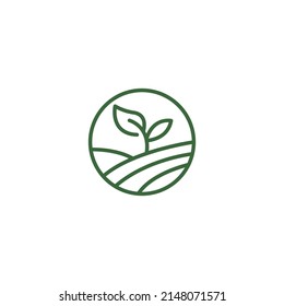 Organic, nature, farm products, harvest, farming simple thin line icon vector illustration 