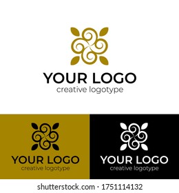 organic nature logo design leaf icon modern logotype vector template 