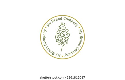 organic nug cannabis logo. badge, emblem, stamp style. 