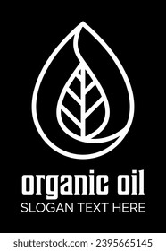 organic oil idea vector logo design