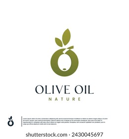 organic olive oil logo ,freshness , logo design vector.