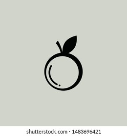 Organic Orange fruit icon company logo template