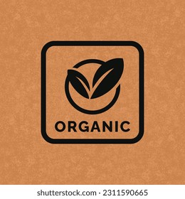 Organic packaging mark icon symbol vector