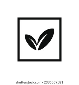 Símbolo de icono de marca de embalaje orgánico
