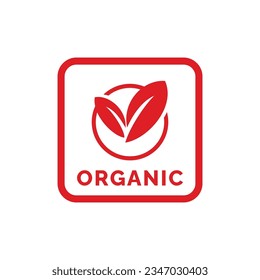 Organic packaging mark icon symbol vector