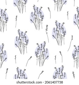 Organic pattern of lavender bouquet  background