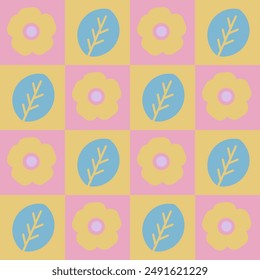 Organic Pattern in Retro Colour. Seamless geometric background.